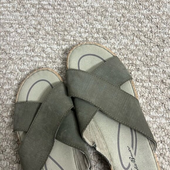 Eddie Bauer leather Sandals criss cross cork size 6.5 - Picture 7 of 8